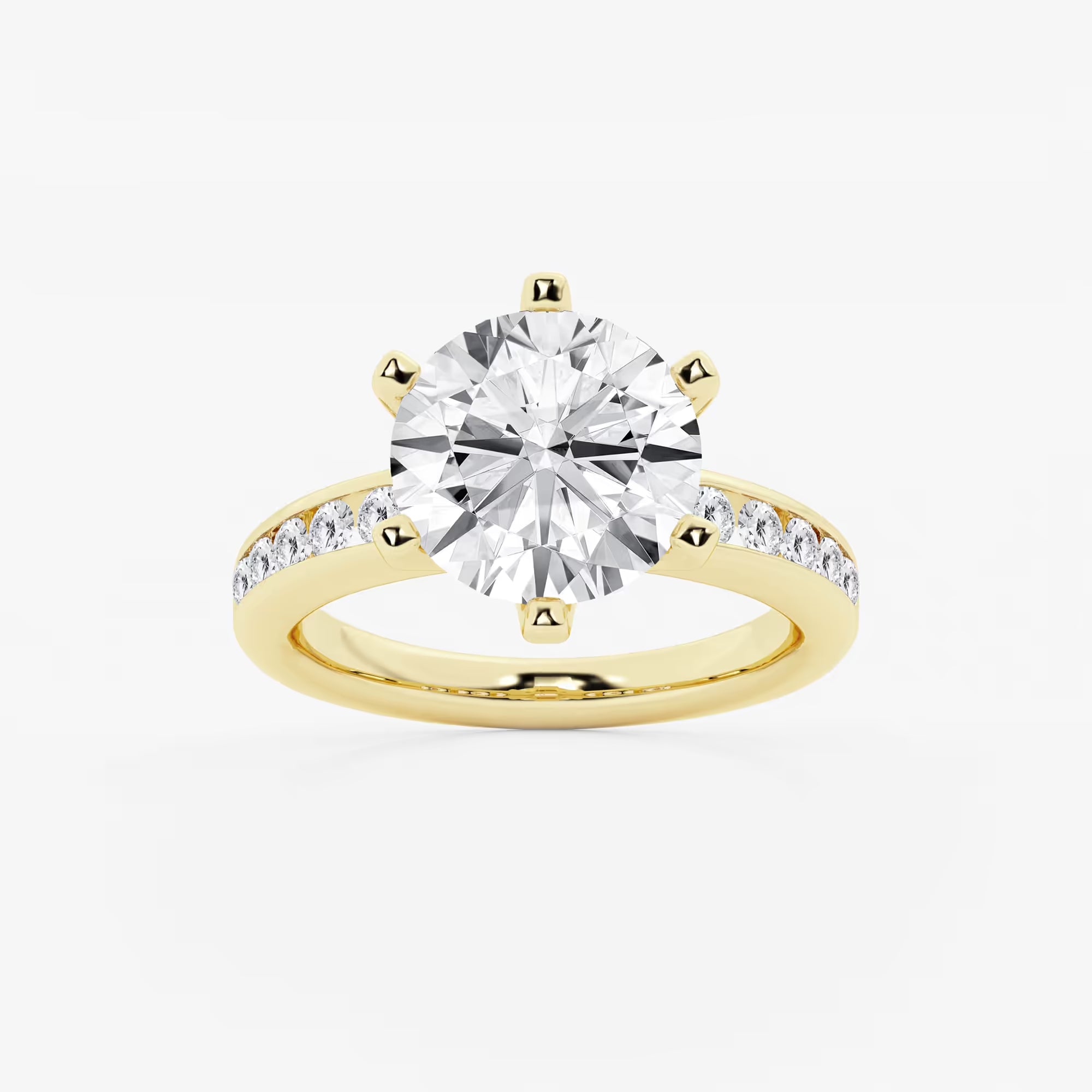 Round Cut Lab Grown Diamond Engagement Ring