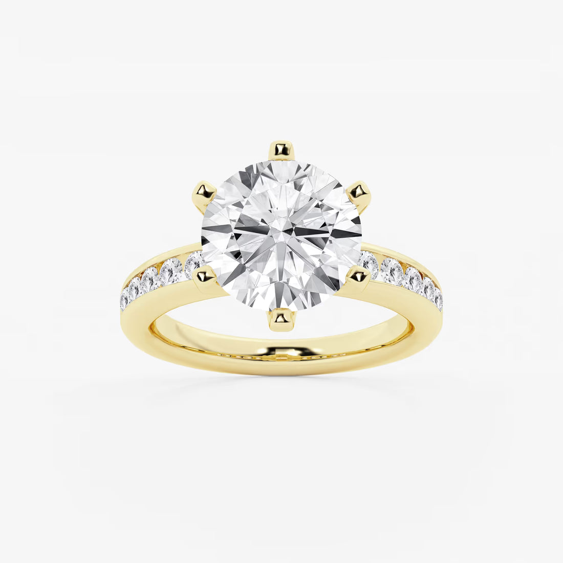Round Cut Lab Grown Diamond Engagement Ring