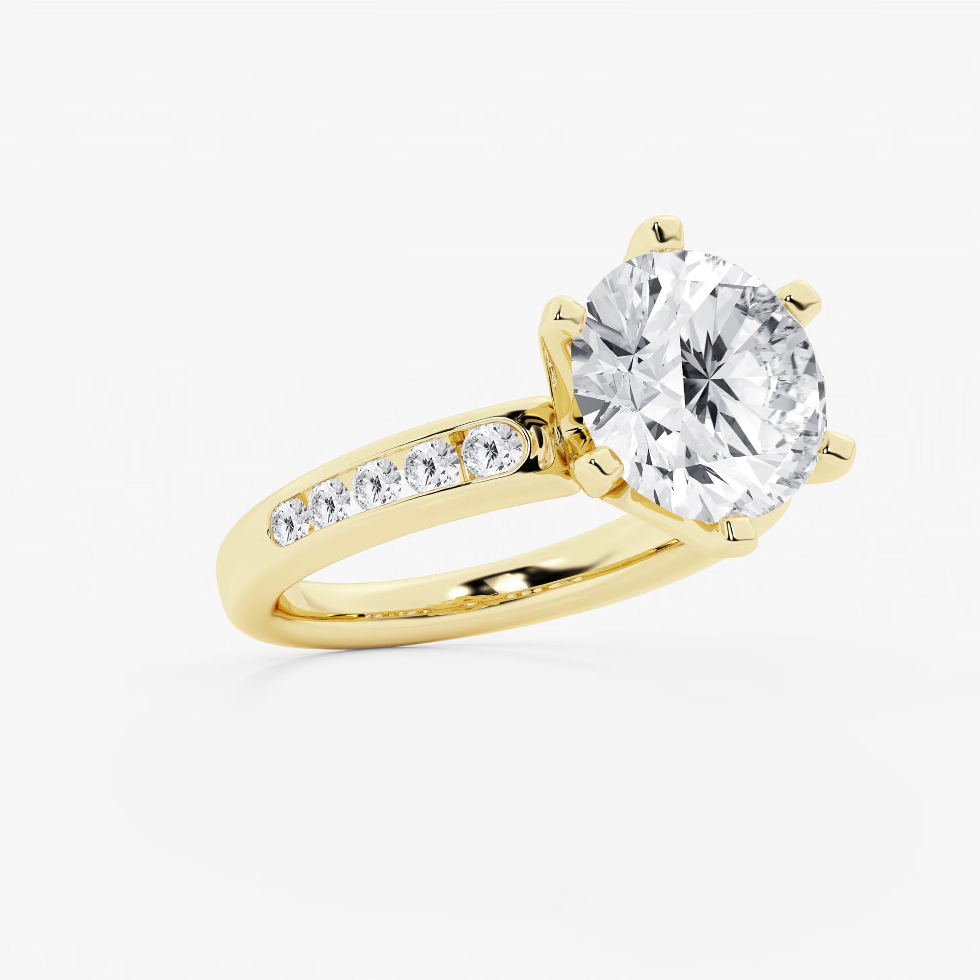 Round Cut Lab Grown Diamond Engagement Ring