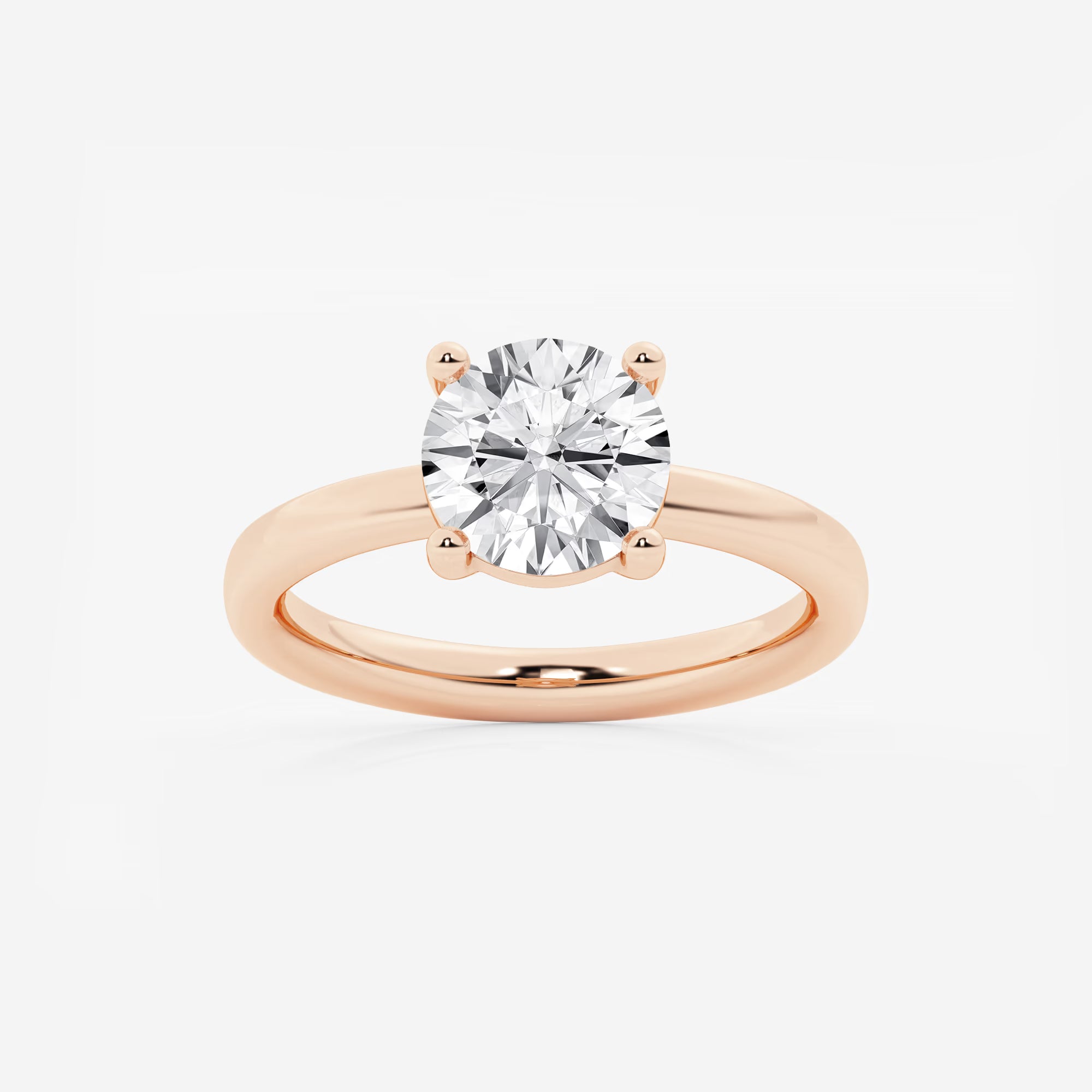Timeless Round Brilliant Low-Set Solitaire Ring