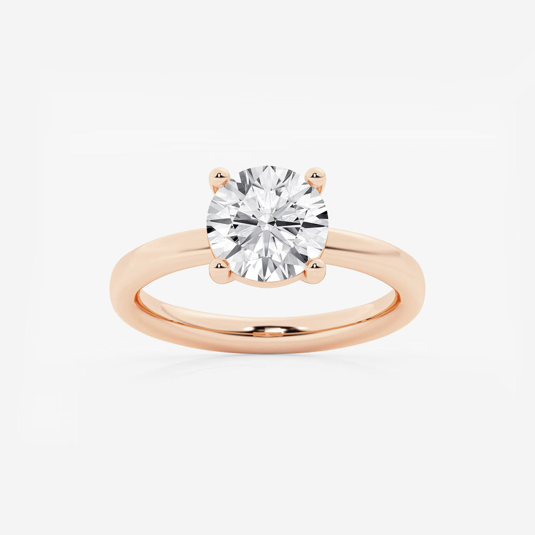 Timeless Round Brilliant Low-Set Solitaire Ring