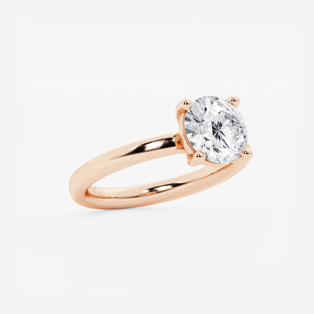 Timeless Round Brilliant Low-Set Solitaire Ring