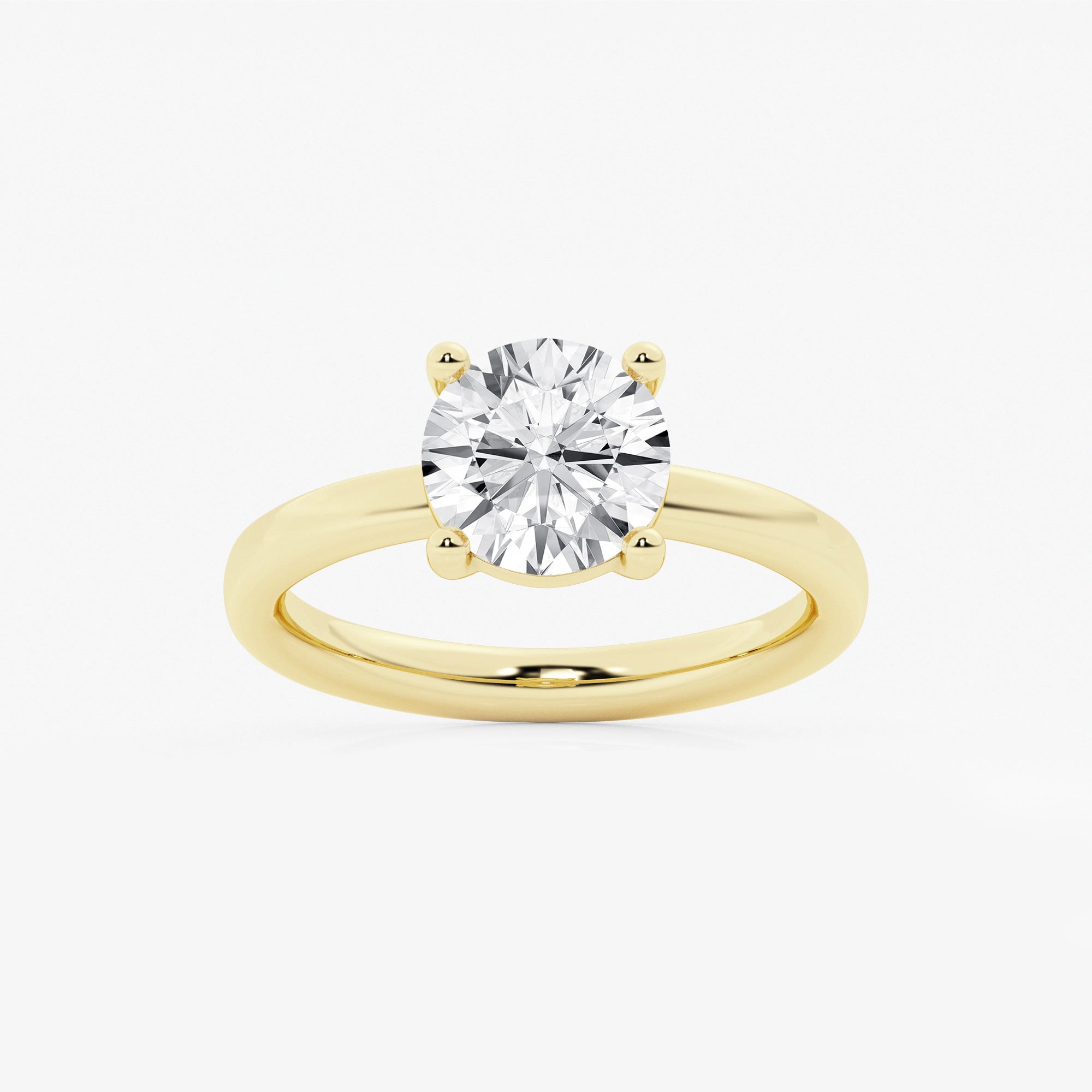 Timeless Round Brilliant Low-Set Solitaire Ring