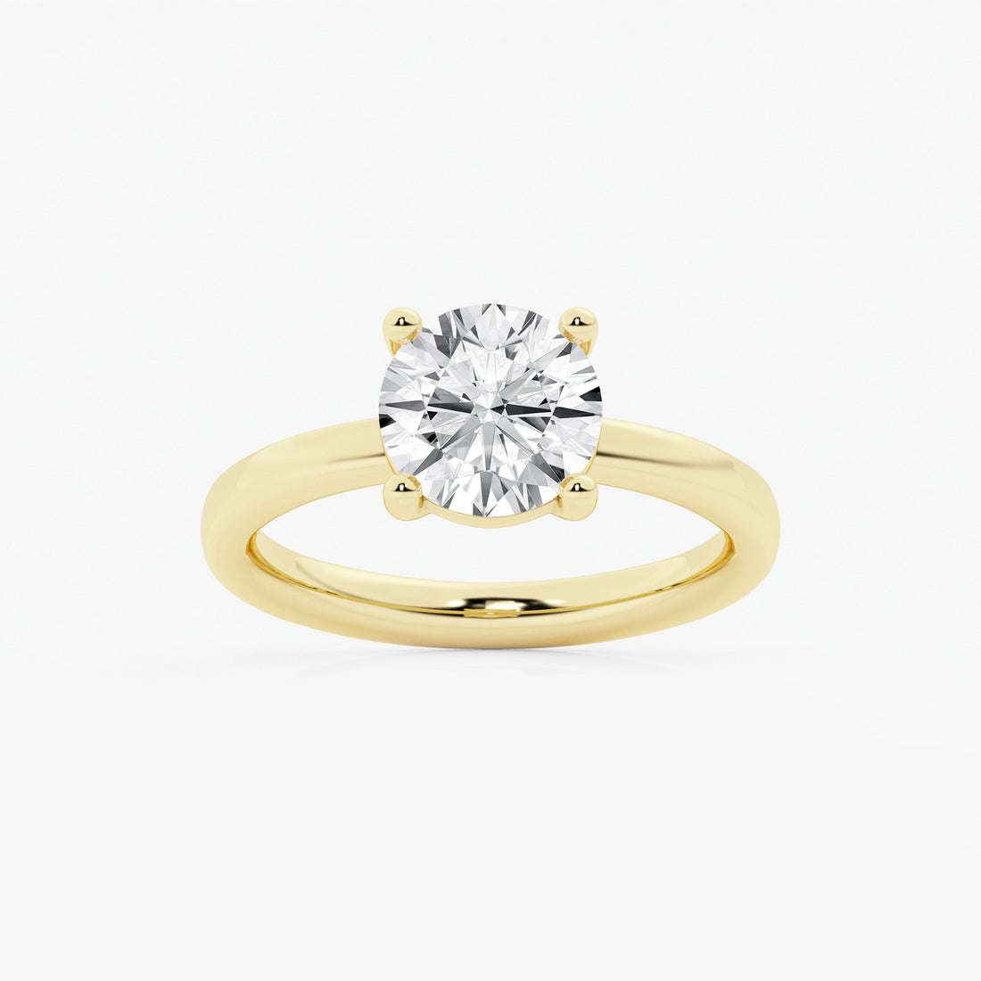 Timeless Round Brilliant Low-Set Solitaire Ring