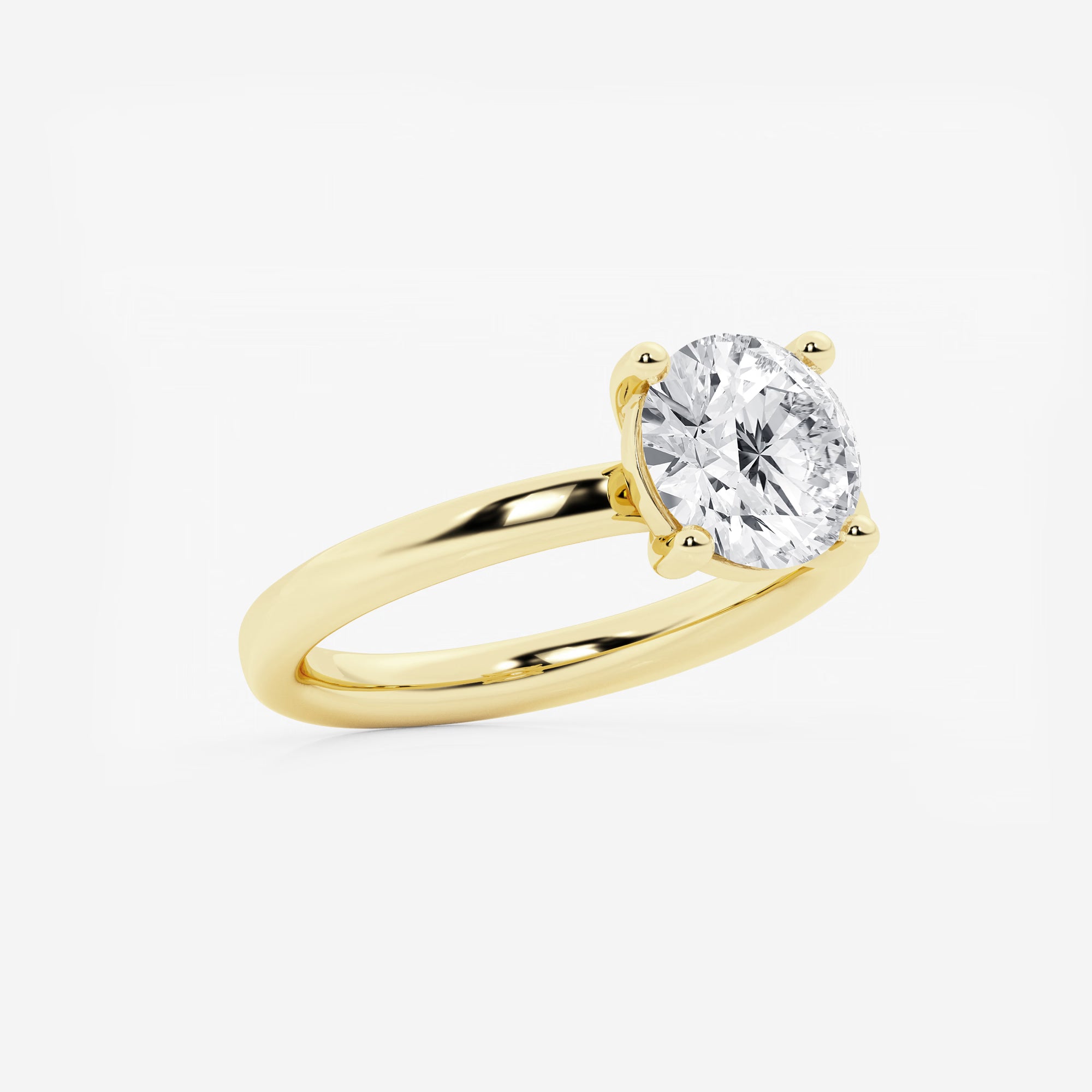 Timeless Round Brilliant Low-Set Solitaire Ring