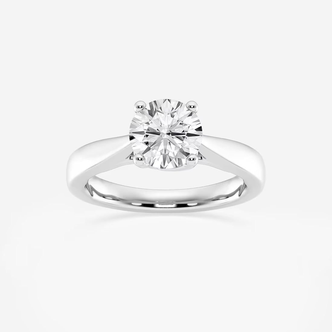 Round Cut Lab Grown Diamond Solitaire Engagement Ring