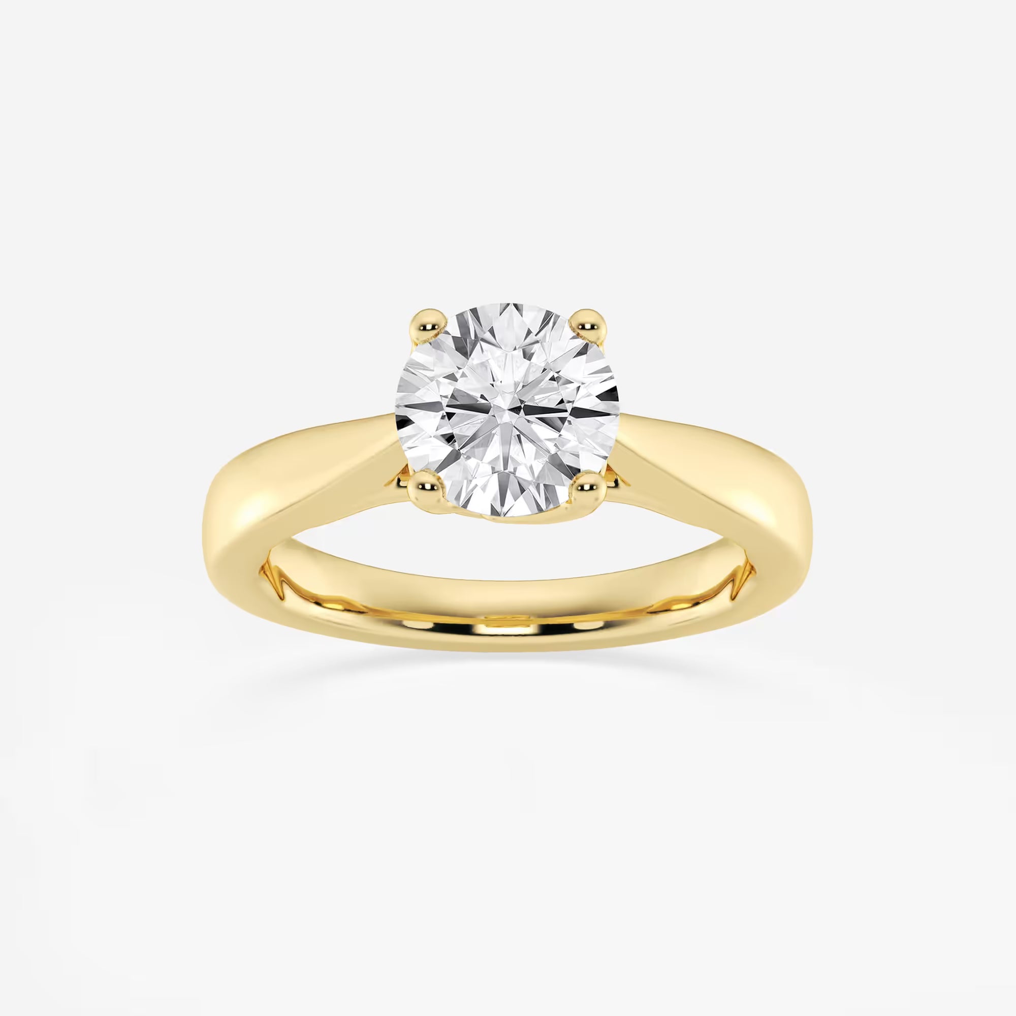Round Cut Lab Grown Diamond Solitaire Engagement Ring
