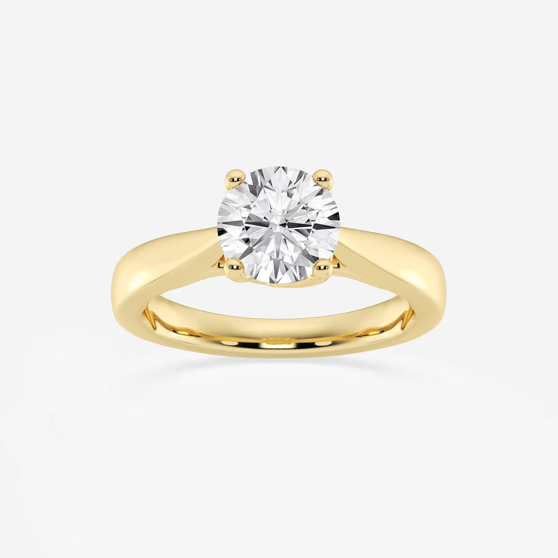 Round Cut Lab Grown Diamond Solitaire Engagement Ring