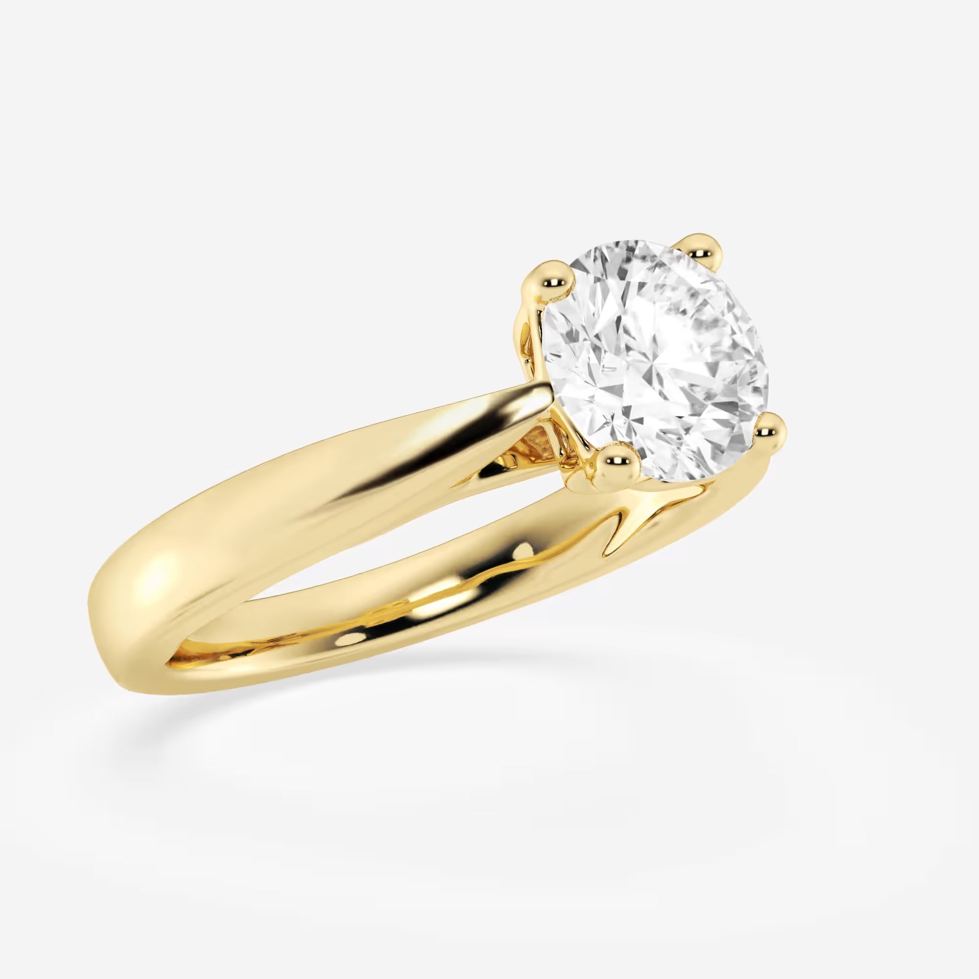 Round Cut Lab Grown Diamond Solitaire Engagement Ring