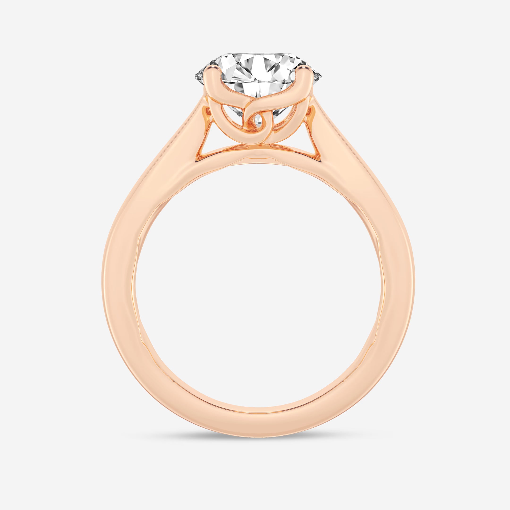 Round Cut Lab Grown Diamond Solitaire Engagement Ring