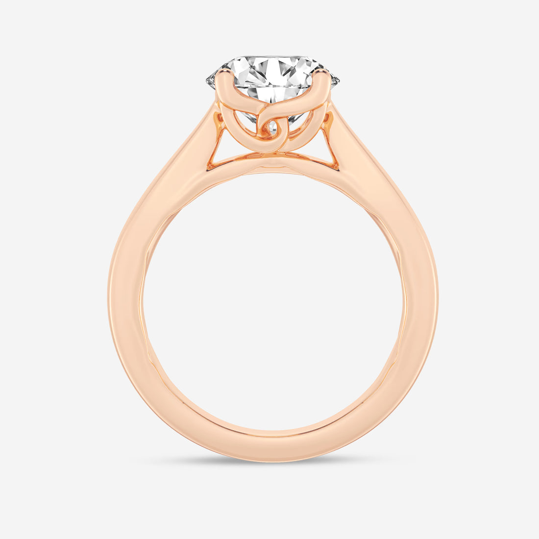 Round Cut Lab Grown Diamond Solitaire Engagement Ring