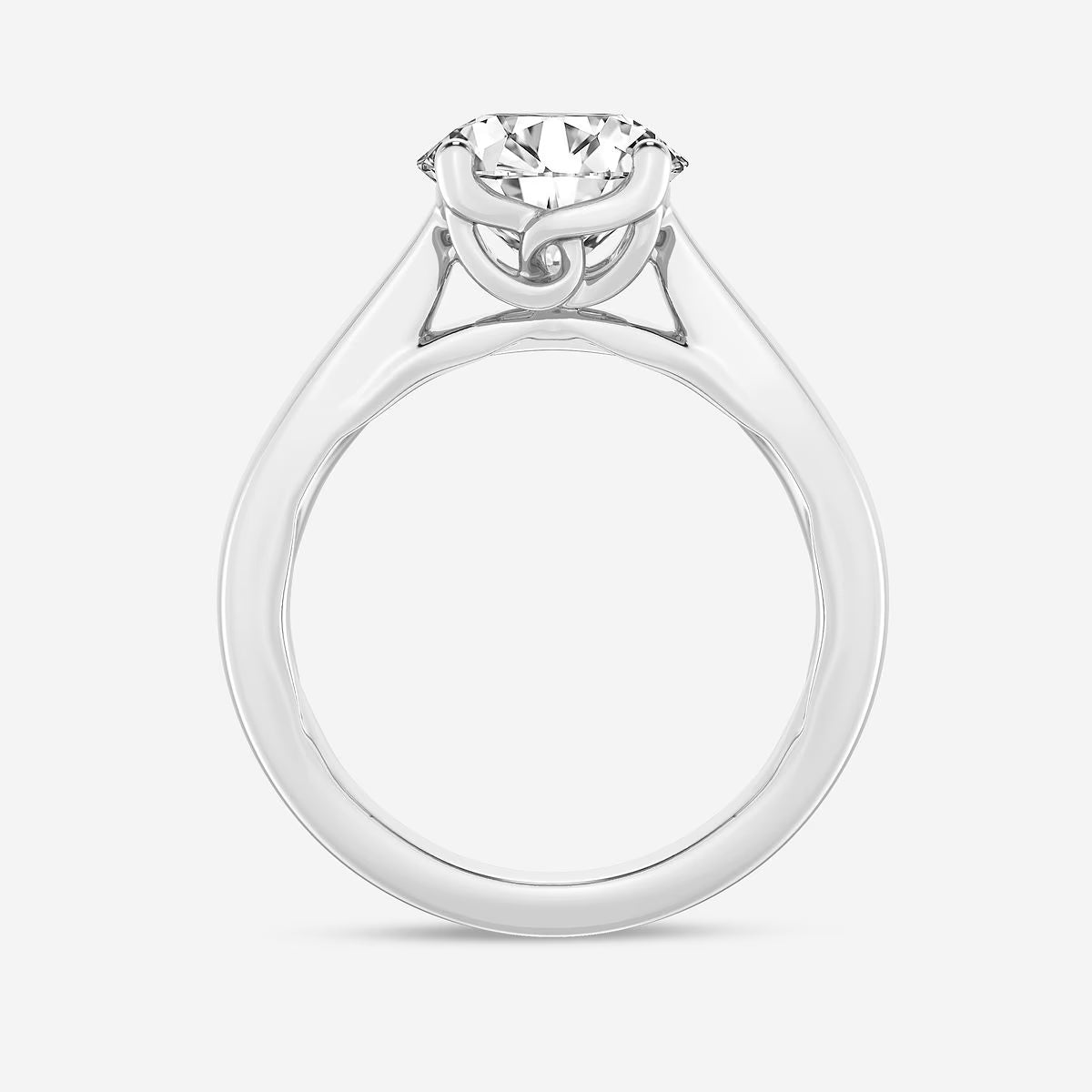 Round Cut Lab Grown Diamond Solitaire Engagement Ring