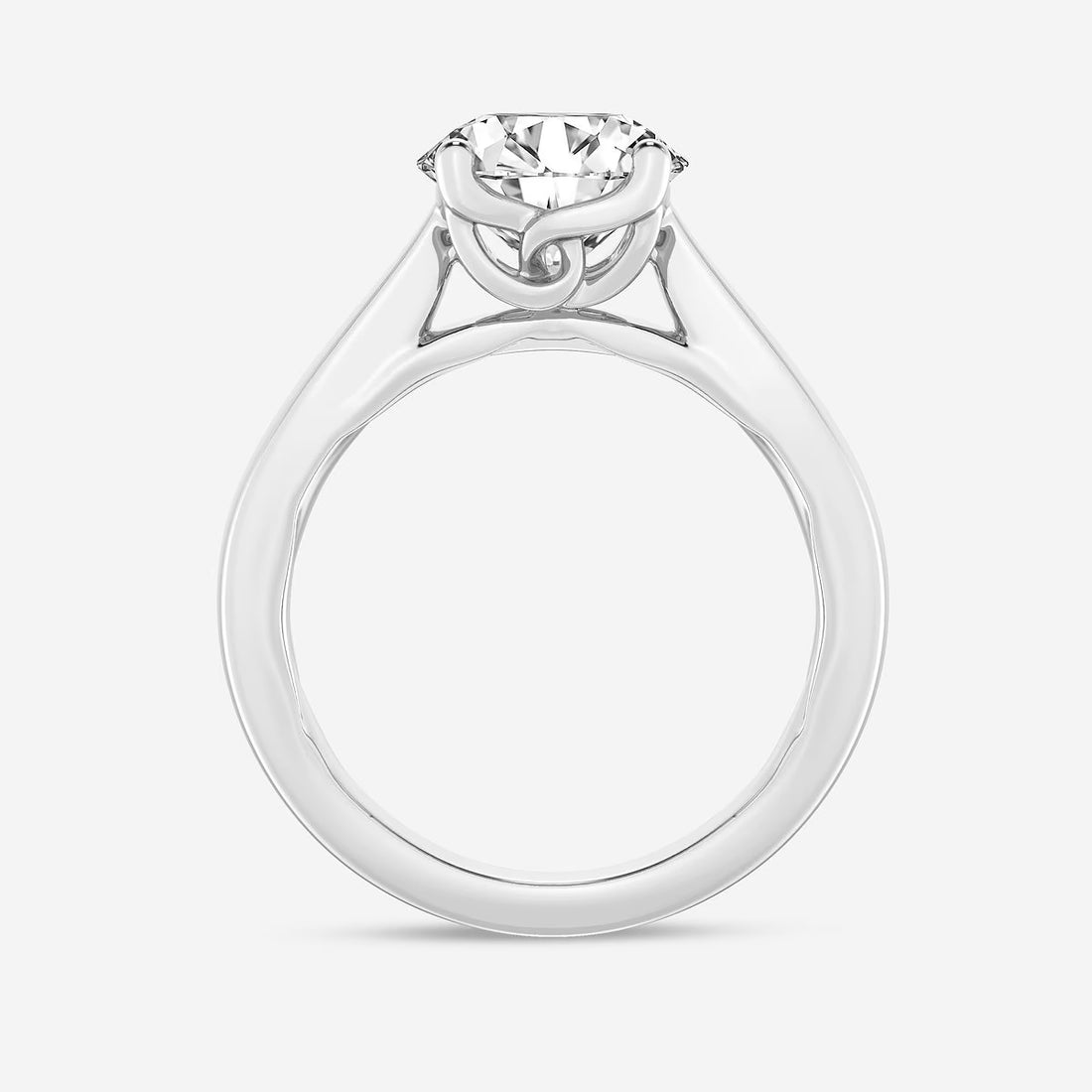 Round Cut Lab Grown Diamond Solitaire Engagement Ring