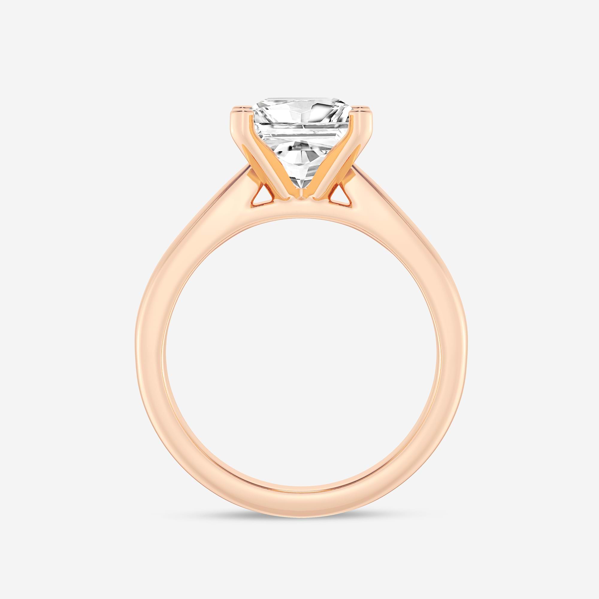 Princess Cut Lab-Grown Diamond Solitaire Engagement Ring in Yellow Gold