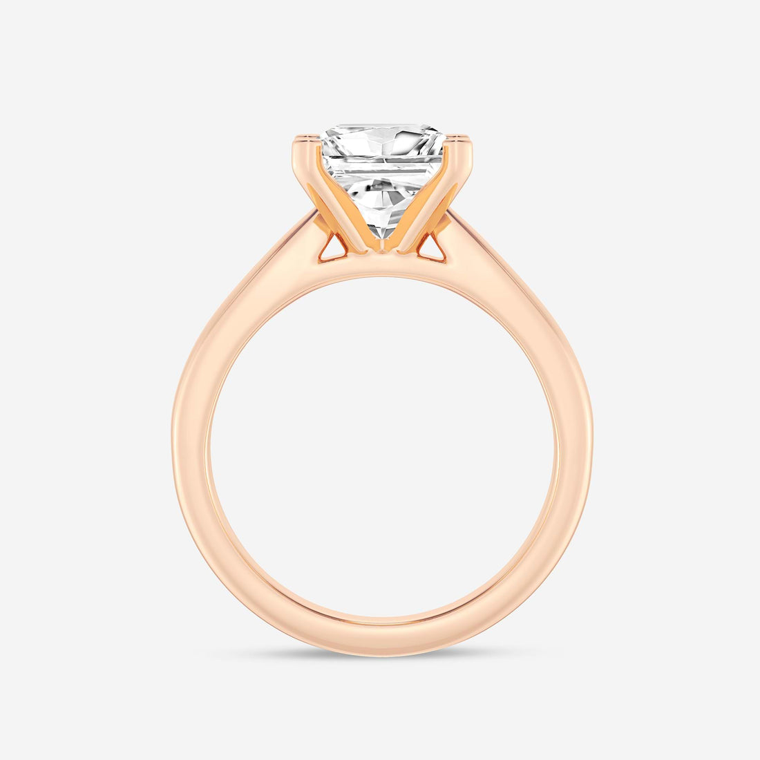 Princess Cut Lab-Grown Diamond Solitaire Engagement Ring in Yellow Gold