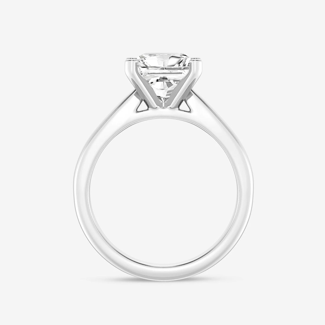 Princess Cut Lab-Grown Diamond Solitaire Engagement Ring in Yellow Gold