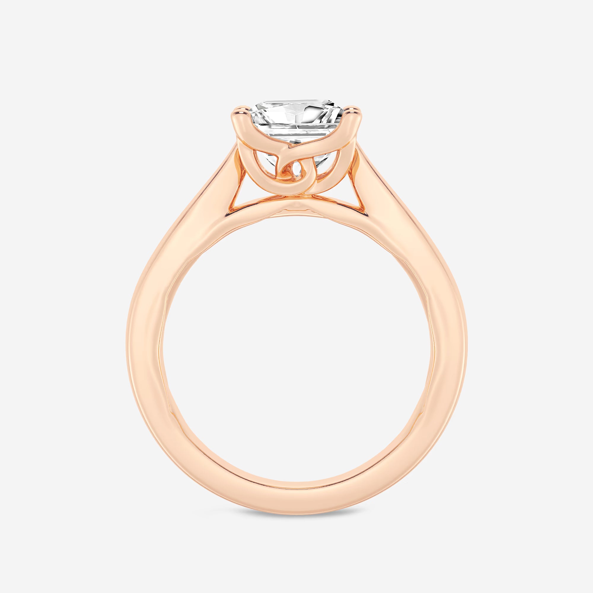 Princess Cut Lab Diamond Solitaire Engagement Ring