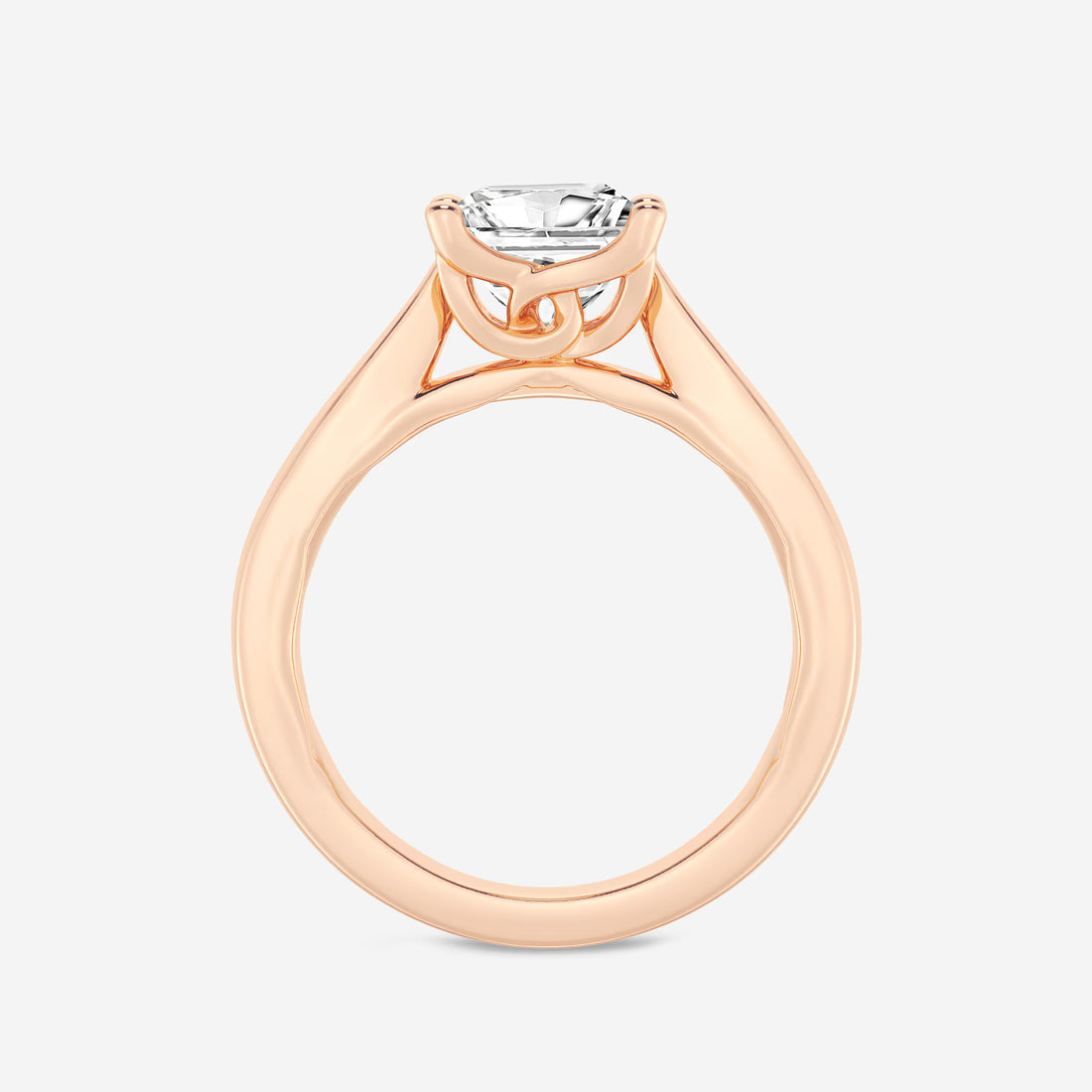 Princess Cut Lab Diamond Solitaire Engagement Ring