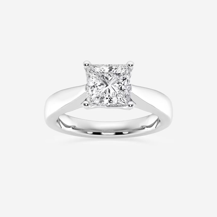 Princess Cut Lab Diamond Solitaire Engagement Ring