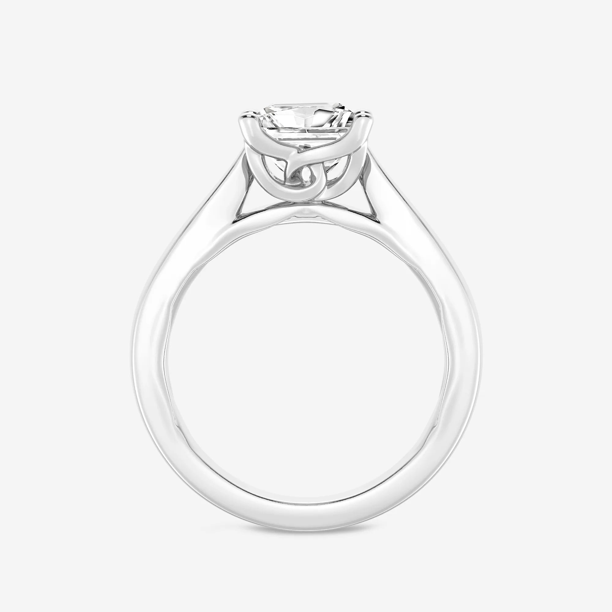 Princess Cut Lab Diamond Solitaire Engagement Ring