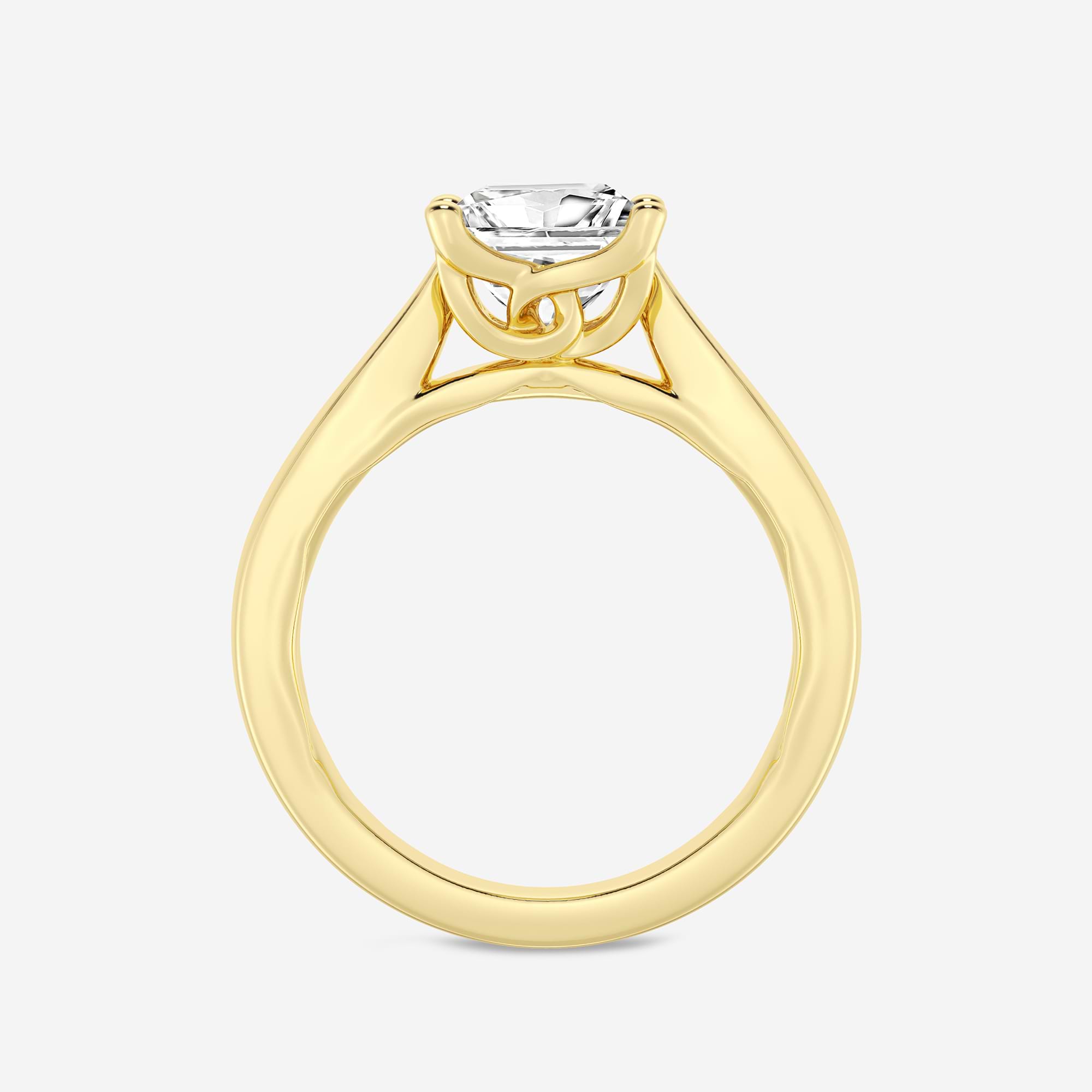 Princess Cut Lab Diamond Solitaire Engagement Ring