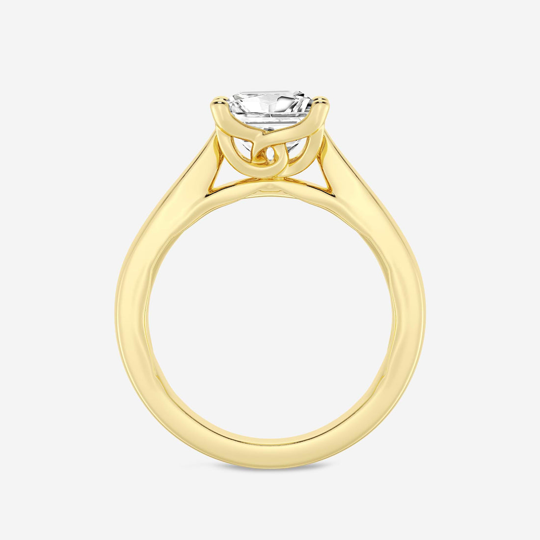 Princess Cut Lab Diamond Solitaire Engagement Ring