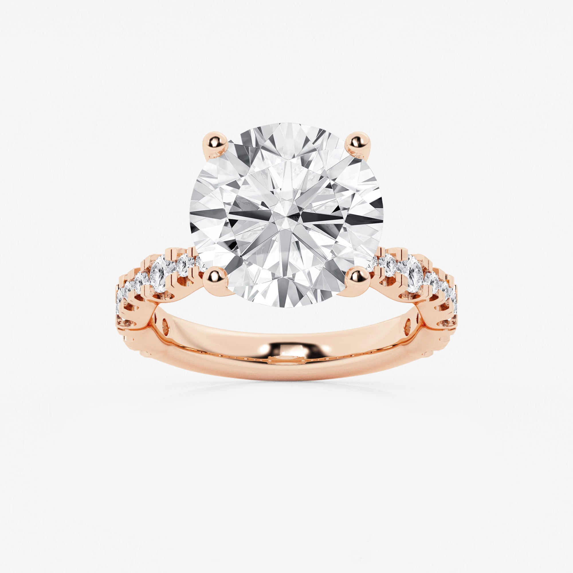 Round Brilliant Lab Diamond Engagement Ring (Grand Suan Setting)