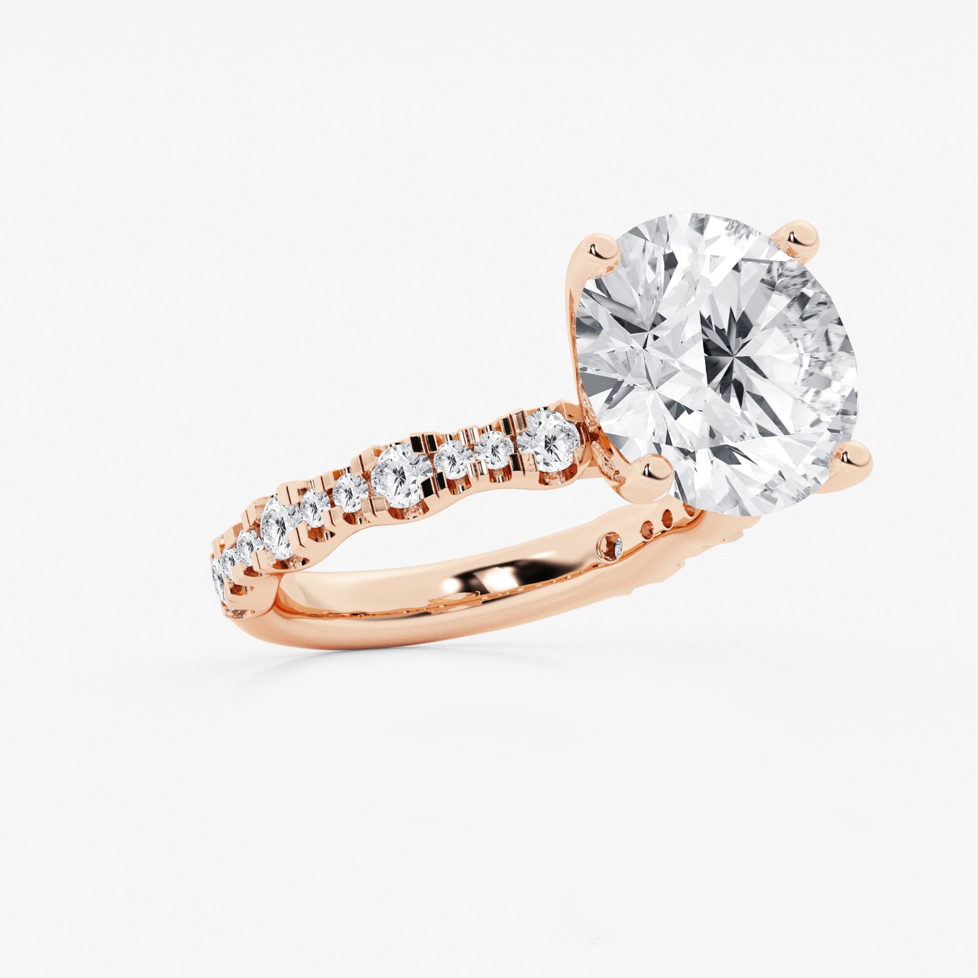 Round Brilliant Lab Diamond Engagement Ring (Grand Suan Setting)