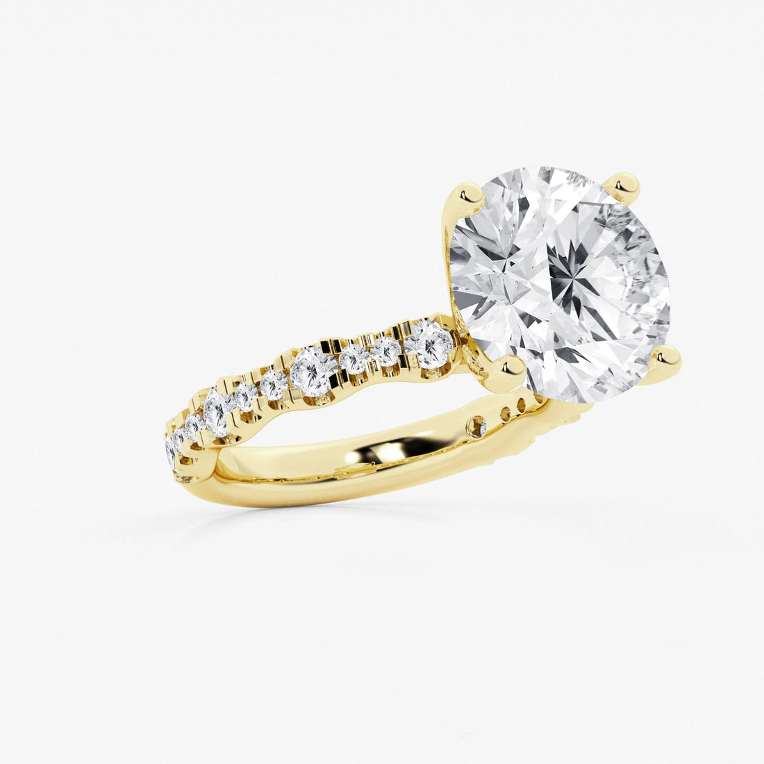 Round Brilliant Lab Diamond Engagement Ring (Grand Suan Setting)