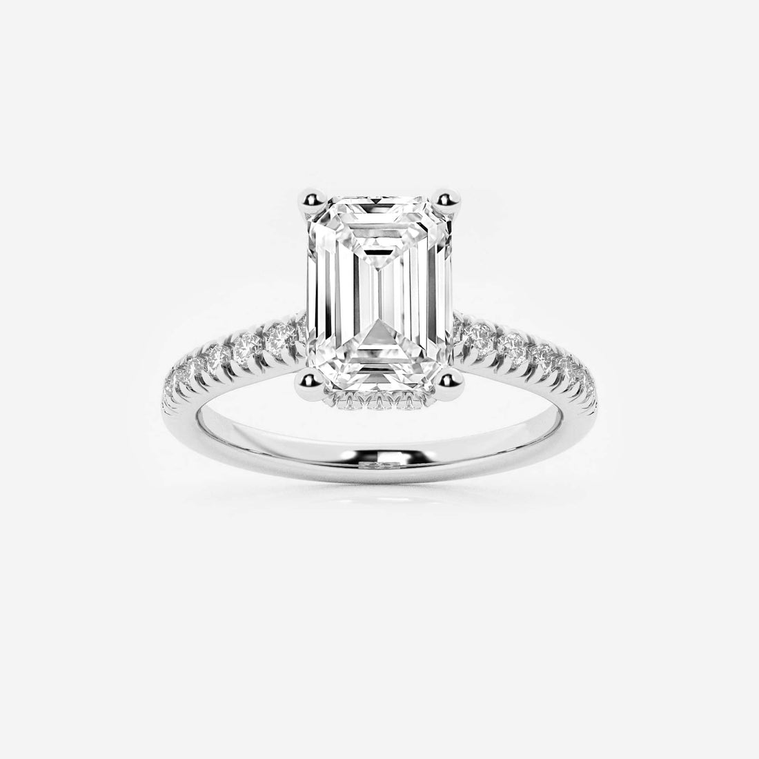 Emerald Cut Lab Diamond Engagement Ring