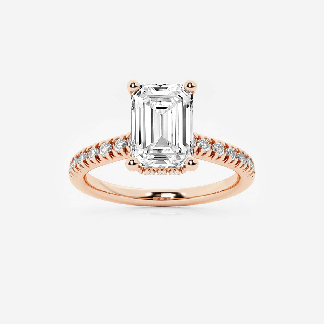 Emerald Cut Lab Diamond Engagement Ring