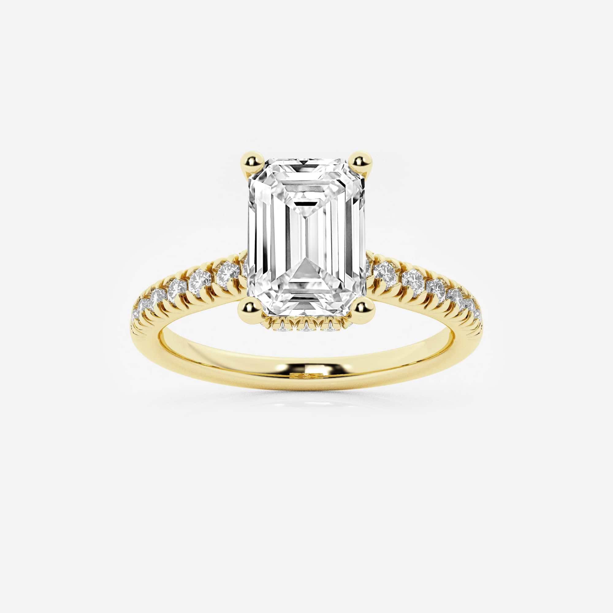 Emerald Cut Lab Diamond Engagement Ring