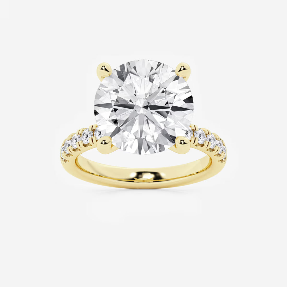Round Brilliant Lab Diamond Solitaire Ring with a Secret Diamond Basket