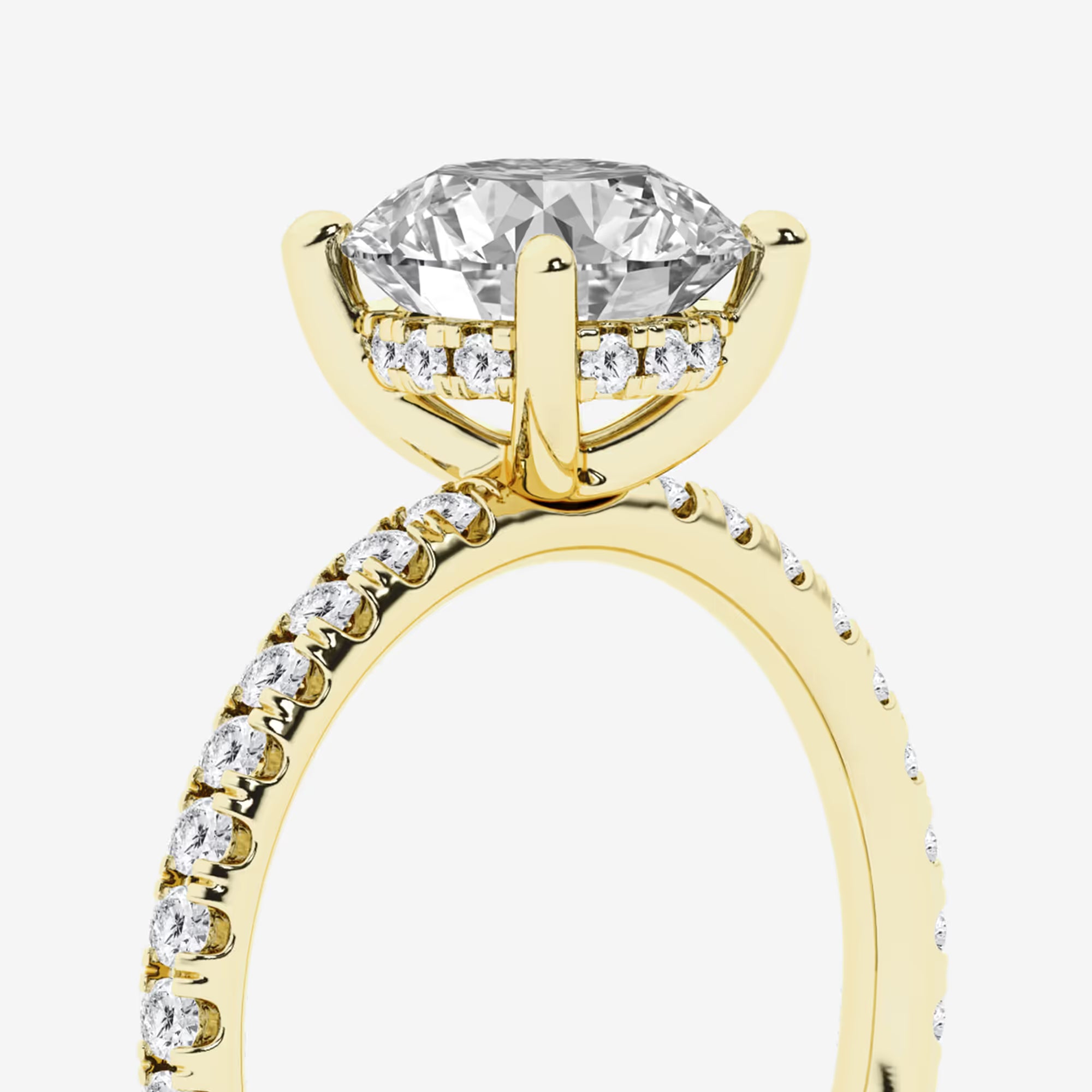 Round Cut Lab Grown Diamond Engagement Ring