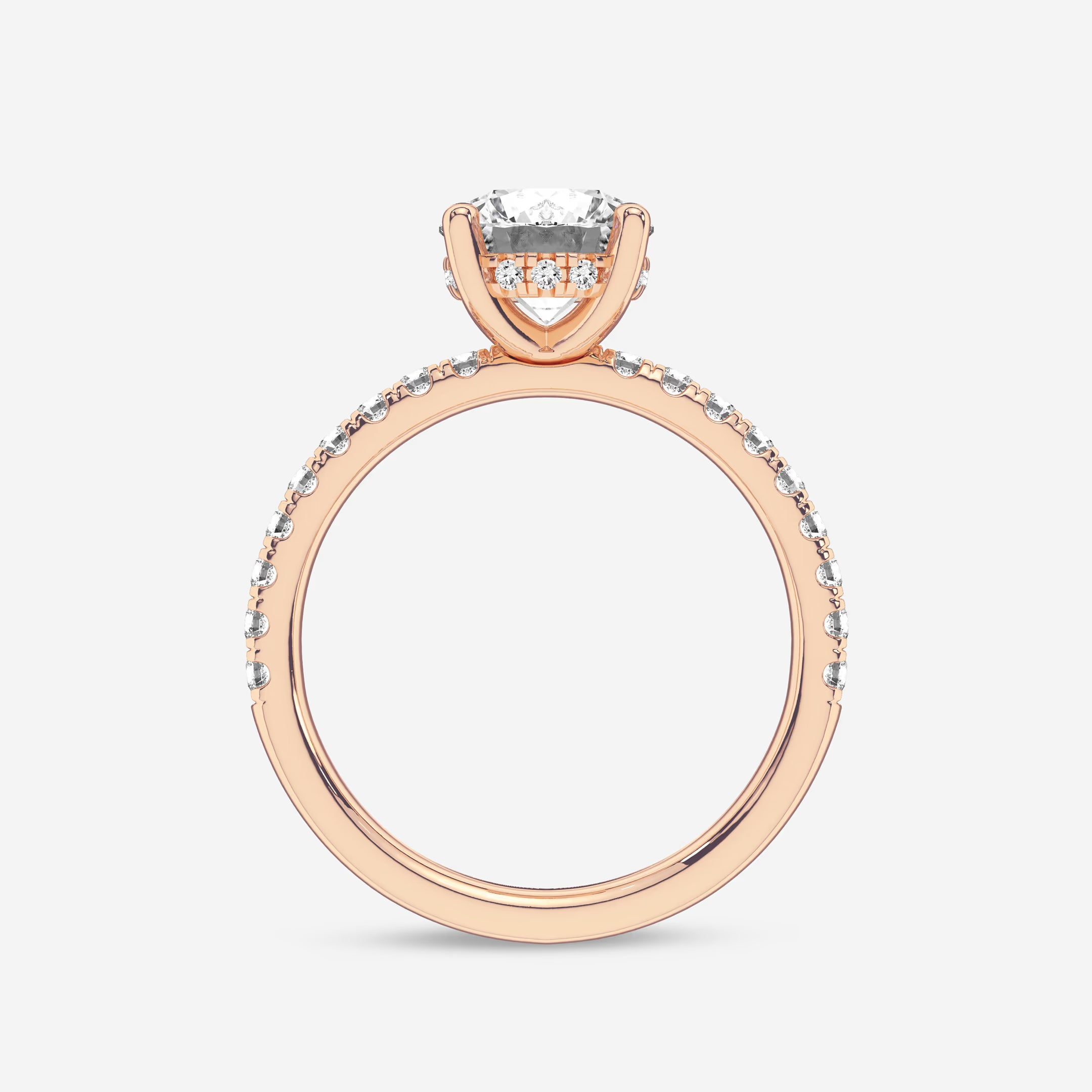 Round Cut Lab Grown Diamond Engagement Ring