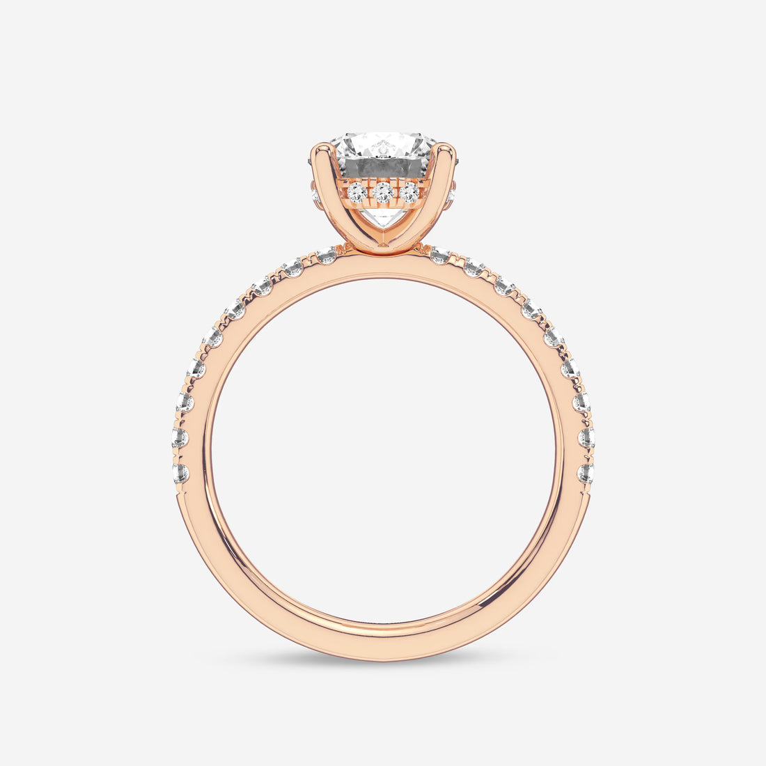 Round Cut Lab Grown Diamond Engagement Ring