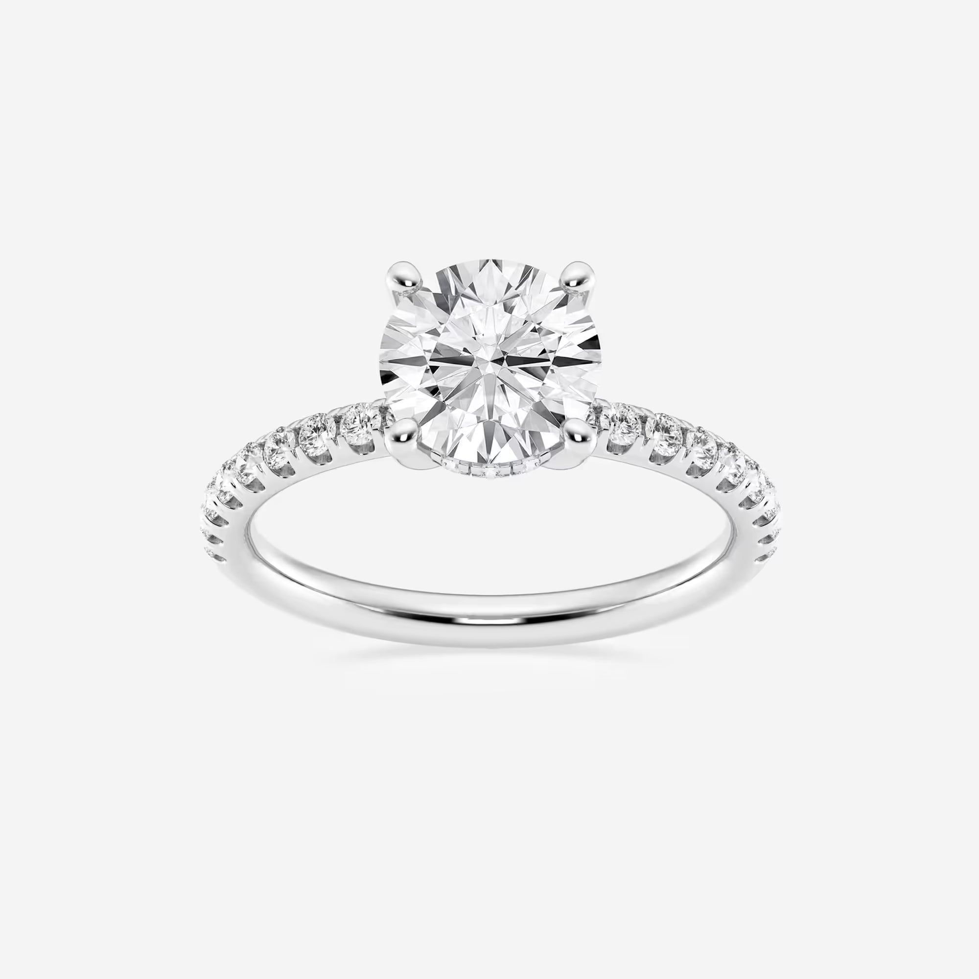 Round Cut Lab Grown Diamond Engagement Ring