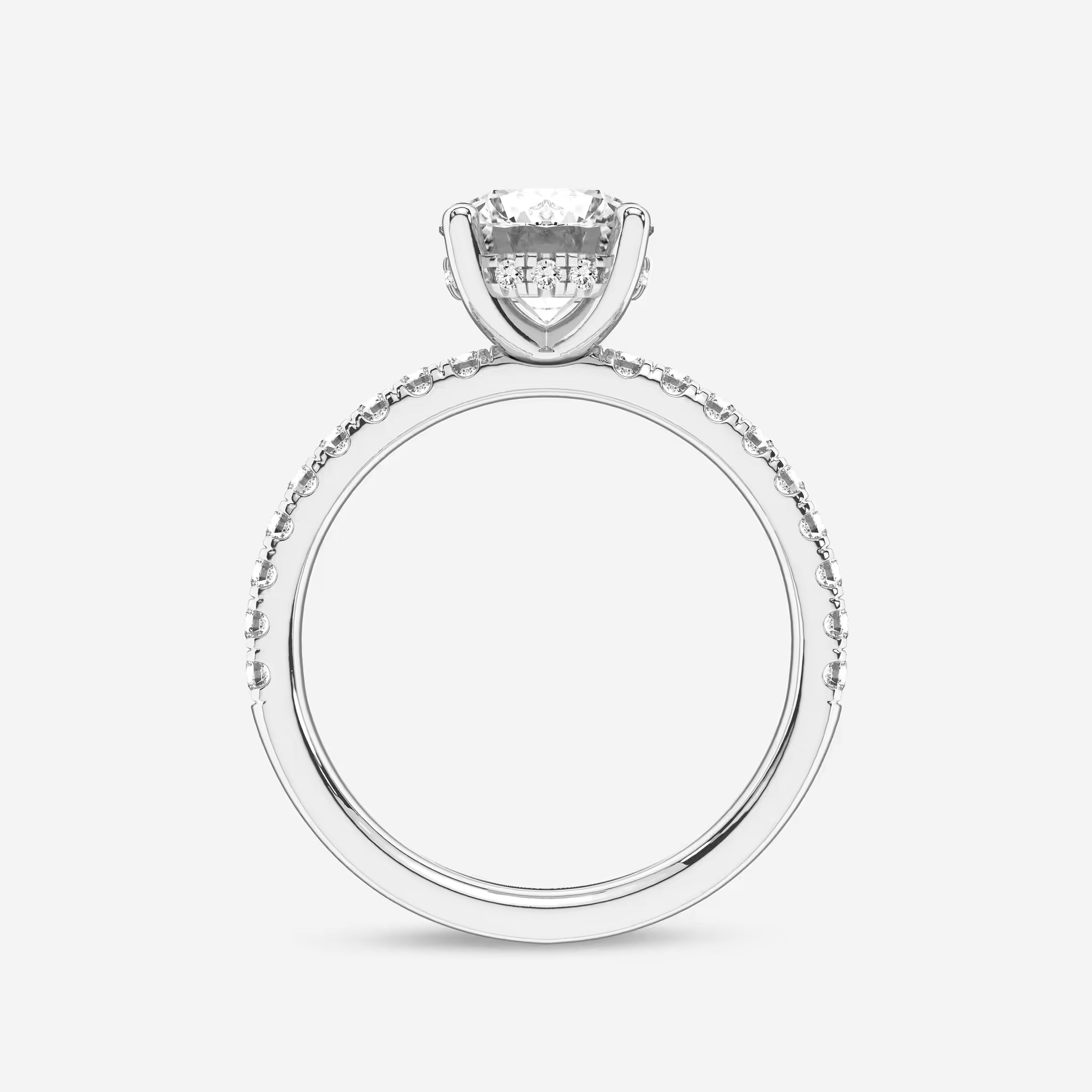 Round Cut Lab Grown Diamond Engagement Ring