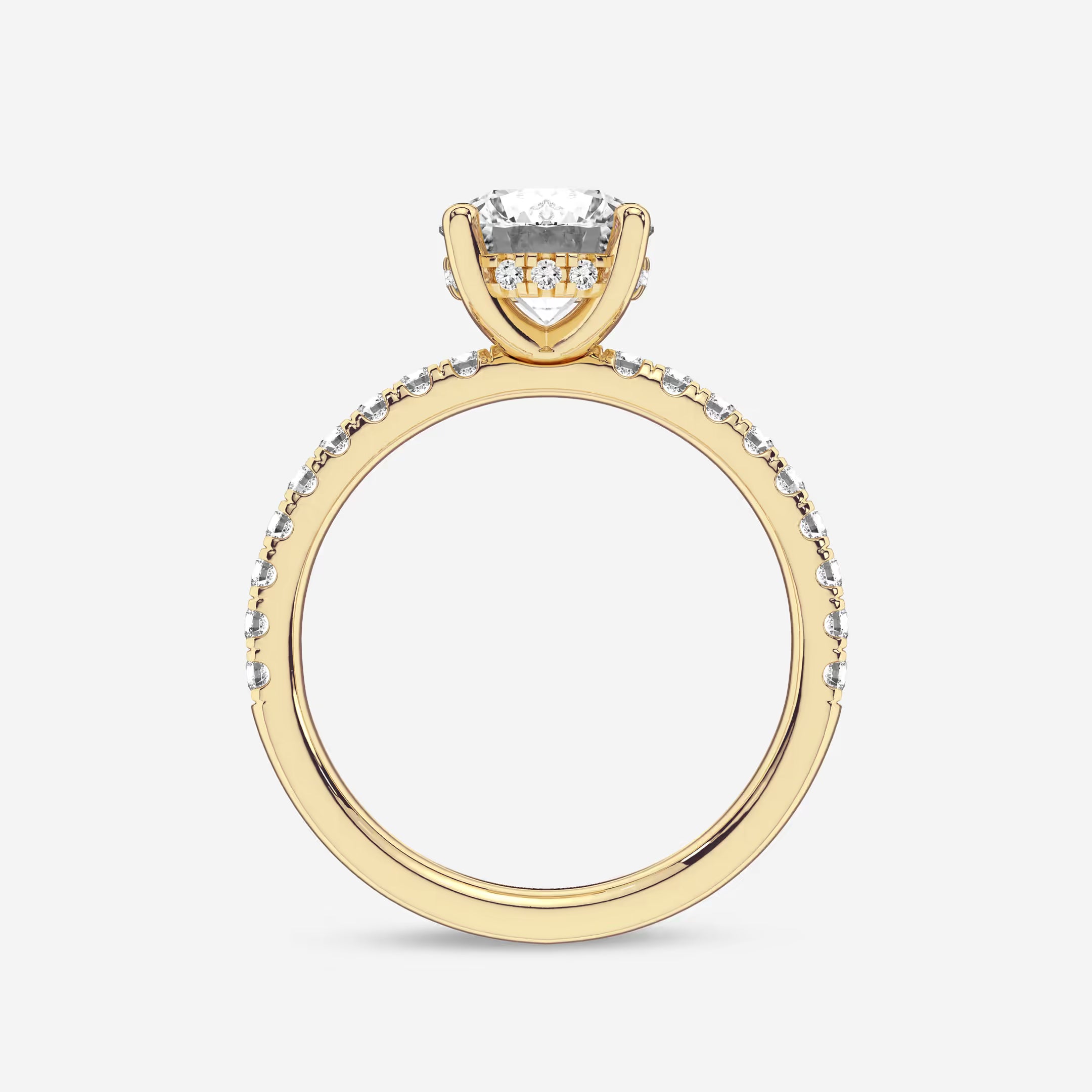 Round Cut Lab Grown Diamond Engagement Ring