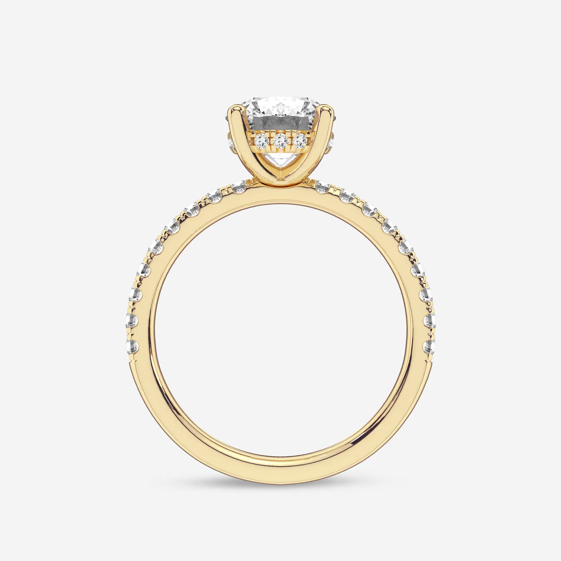 Round Cut Lab Grown Diamond Engagement Ring