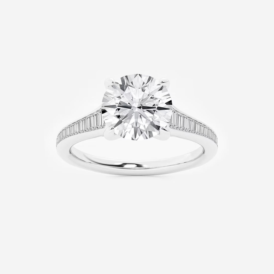 Round Cut Lab Grown Diamond Engagement Ring
