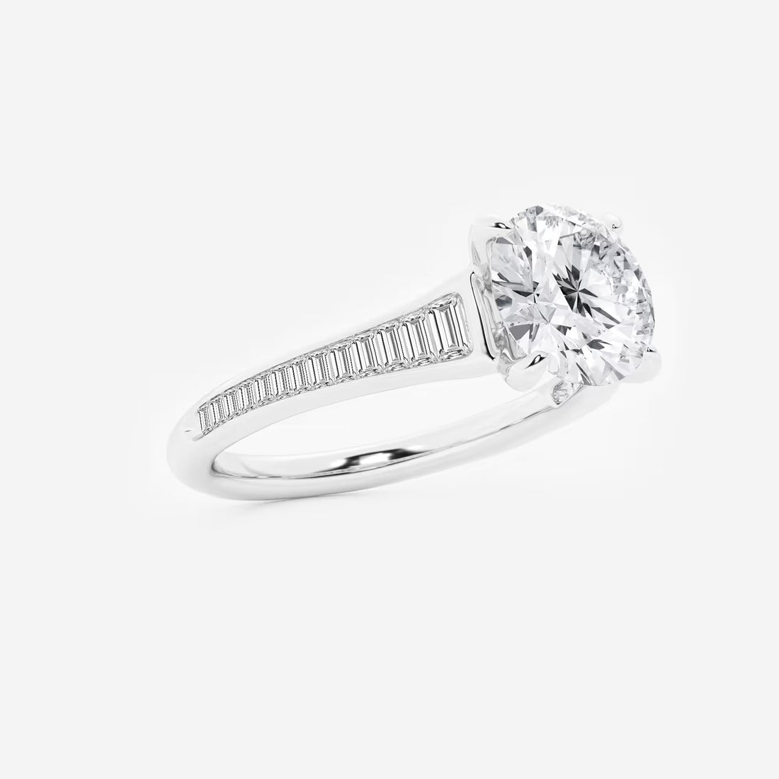 Round Cut Lab Grown Diamond Engagement Ring