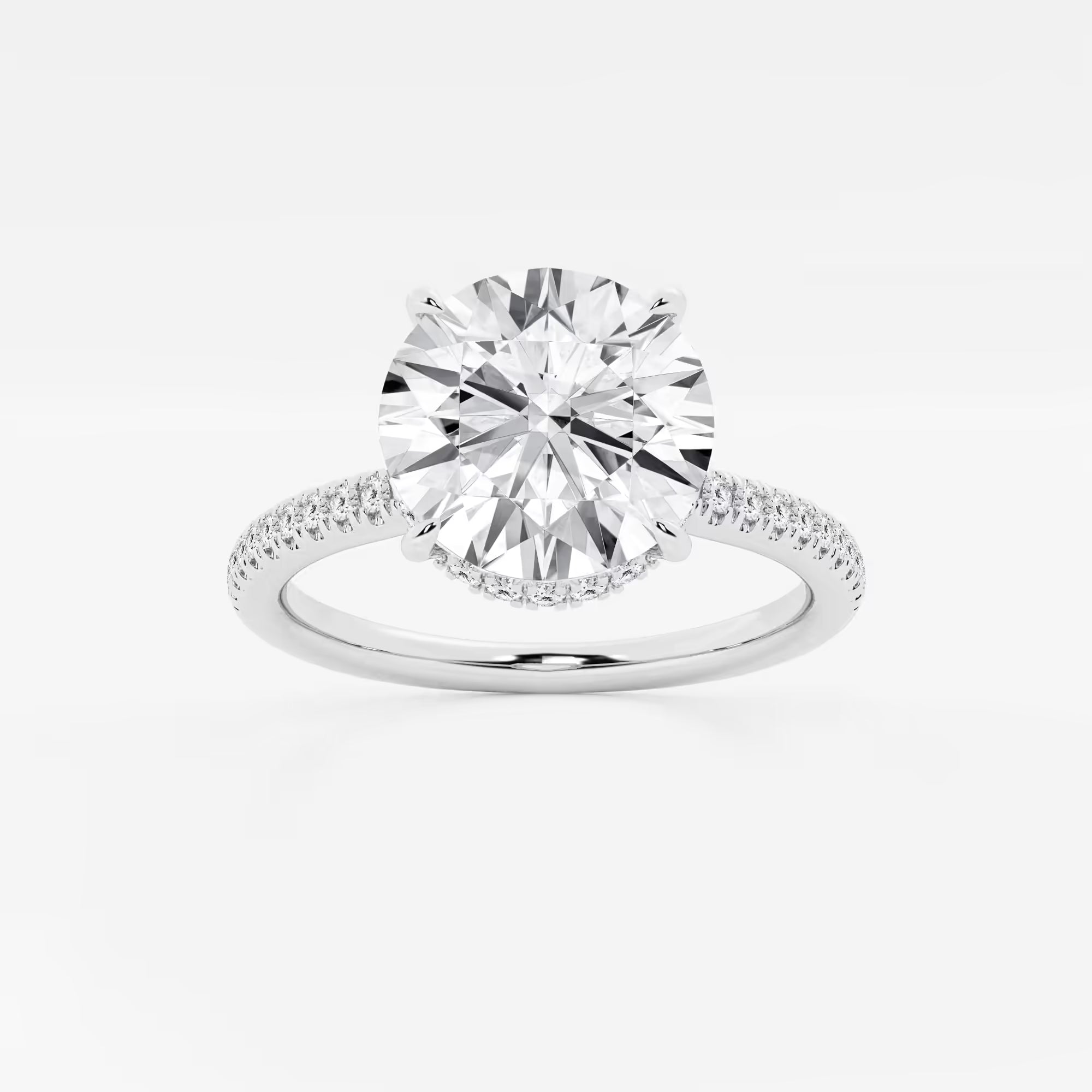 Round Cut Lab Grown Diamond Engagement Ring