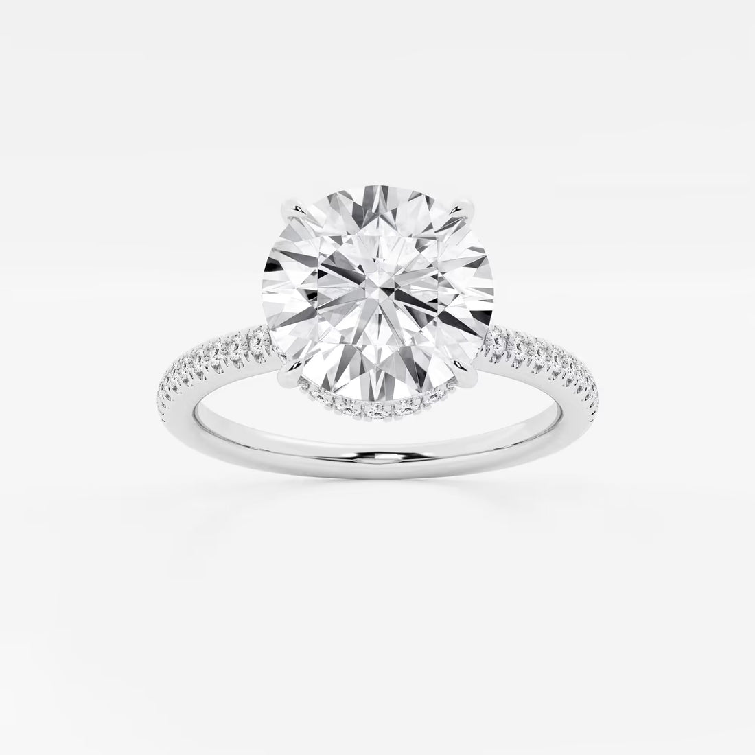 Round Cut Lab Grown Diamond Engagement Ring