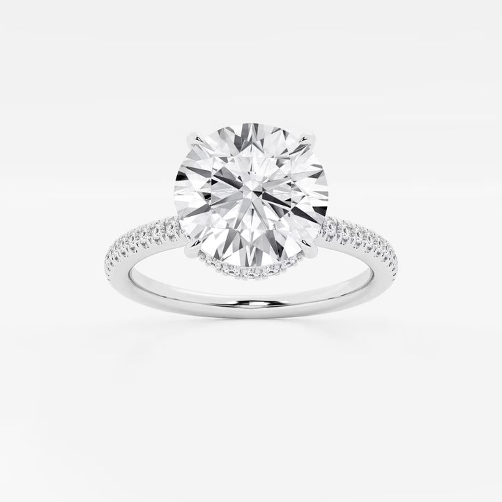 Round Cut Lab Grown Diamond Engagement Ring