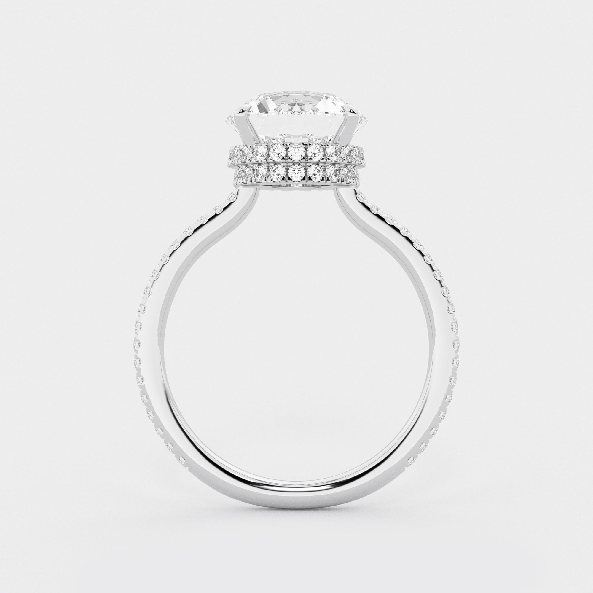 Round Cut Lab Grown Diamond Engagement Ring