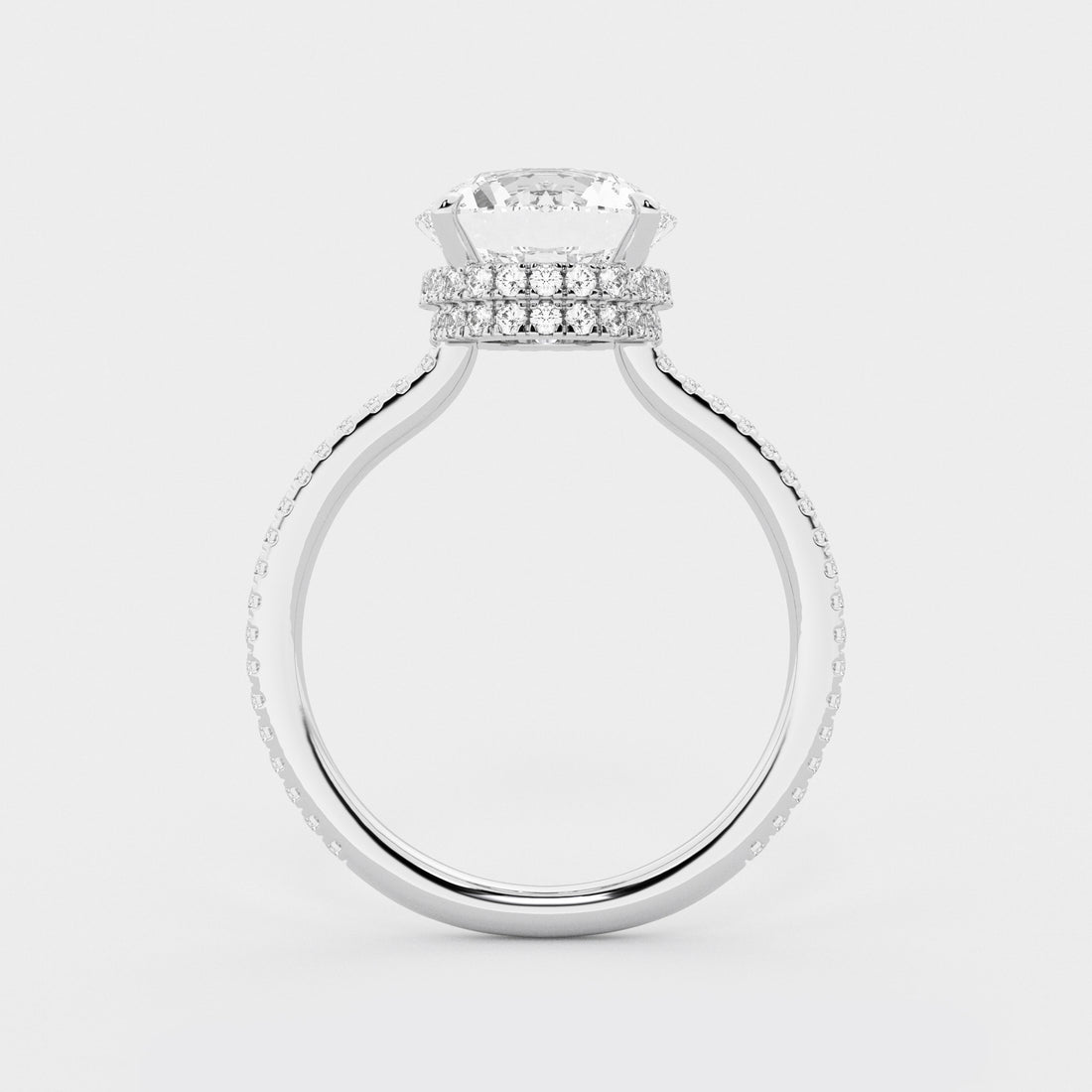 Round Cut Lab Grown Diamond Engagement Ring