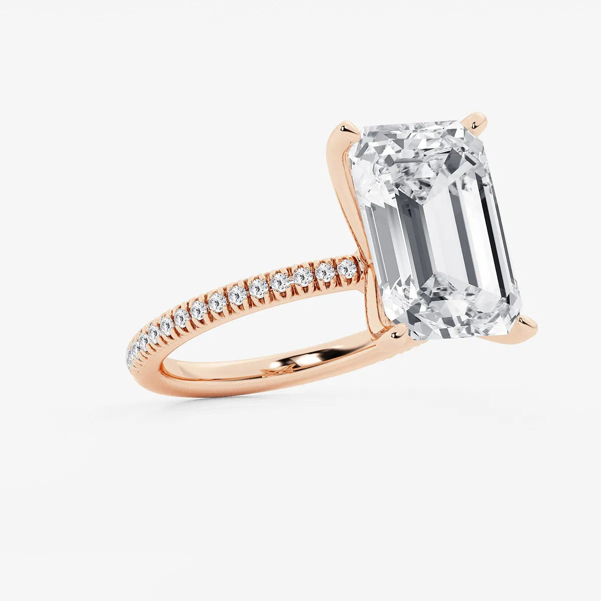 Emerald Cut Lab Diamond Engagement Ring