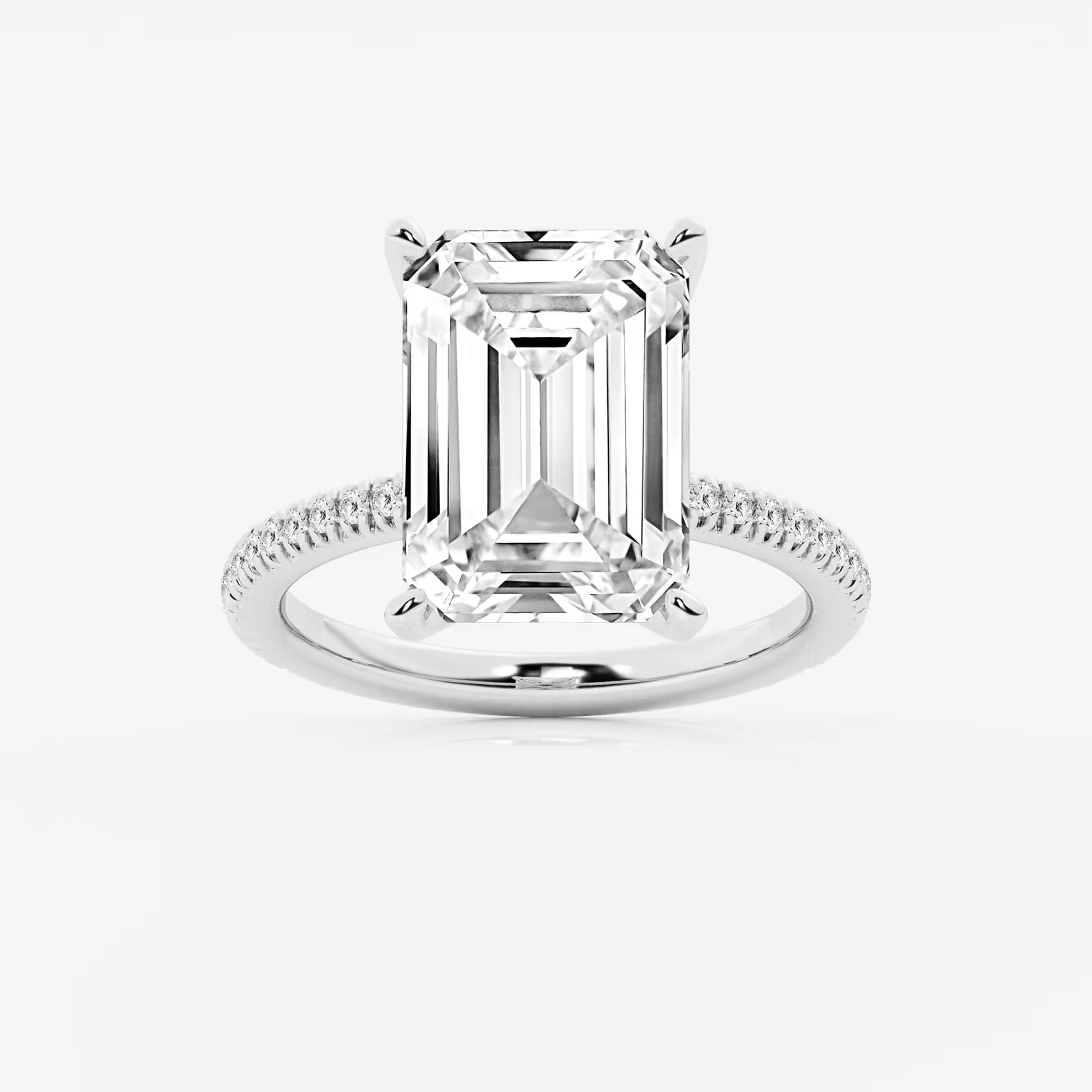 Emerald Cut Lab Diamond Engagement Ring