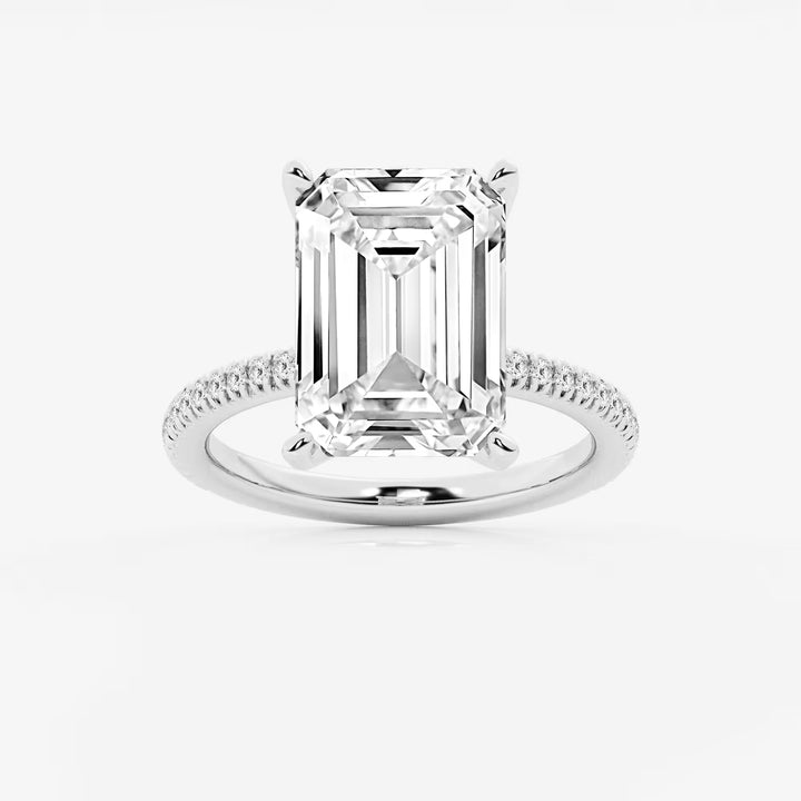 Emerald Cut Lab Diamond Engagement Ring